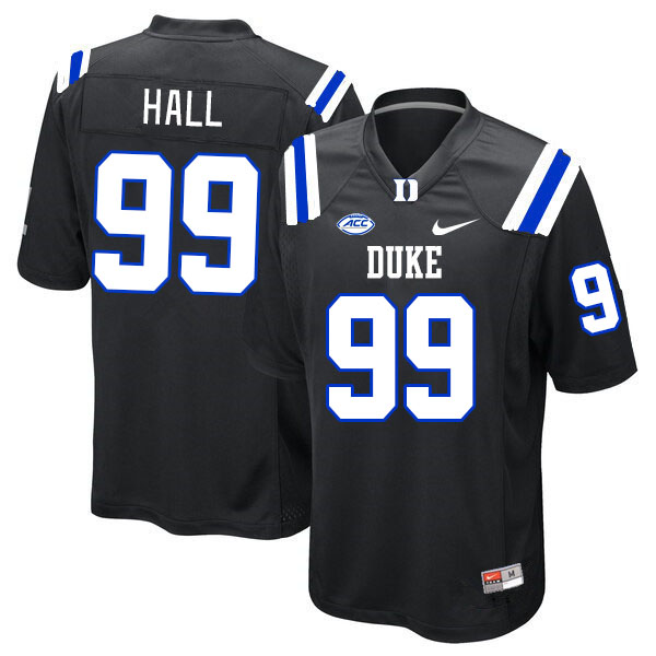 Men #99 Aaron Hall Duke Blue Devils College Football Jerseys Stitched-Black